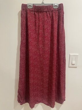 John Galt Brandy Melville Red Floral Maxi Skirt